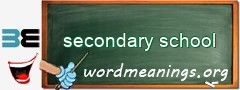 WordMeaning blackboard for secondary school